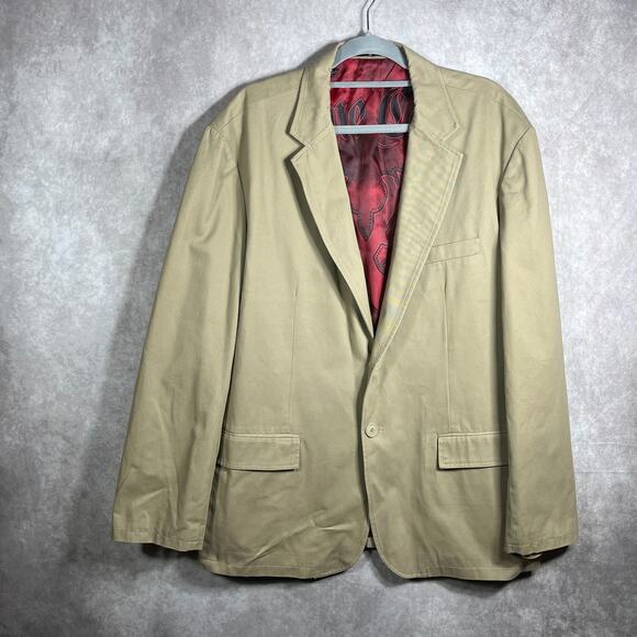 Xtreme Couture Blazer Sportcoat Mens XL/48-50 Tan Embroidered‎ Corduroy Street - Picture 1 of 11